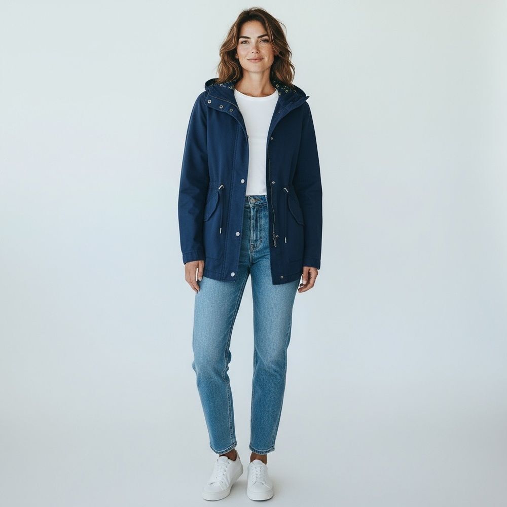 Adidas Neo Label Blue‎ Embroidered Winter Parka, Small
